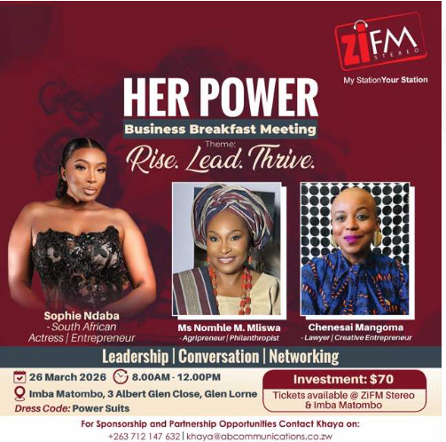 SA’s Sophie Ndaba to land in Zimbabwe for Seminar on Leadership