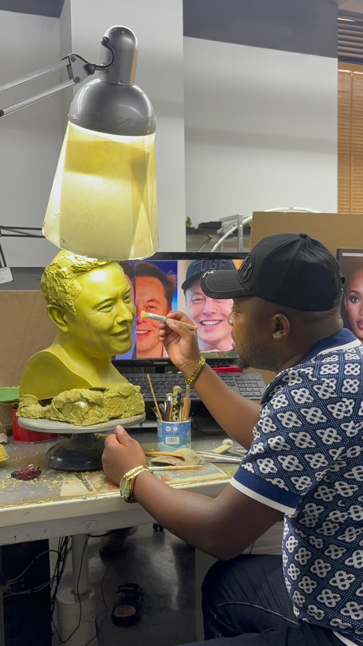 Accredited and Global-Ready: Marshal Chiza Makes History with Life-Size Elon Musk Sculpture